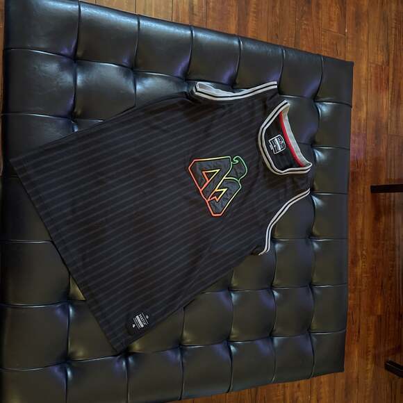 Vintage Y2K Matix Skateboarding Brandon Biebel Rasta Basketball Jersey Mens Med - Picture 1 of 4